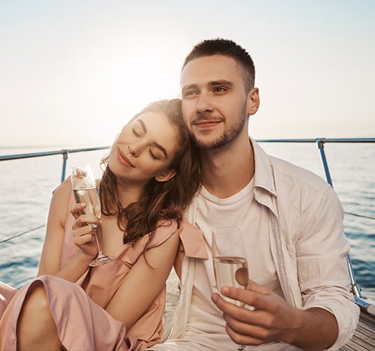 paseo romántico en barco